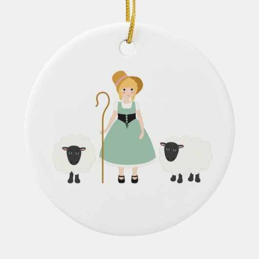Little Bo Peep Keramisch Ornament (Voorkant)