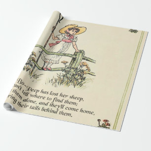 Little Bo-Peep: Klassieke Kate Greenaway-kinderkam Cadeaupapier