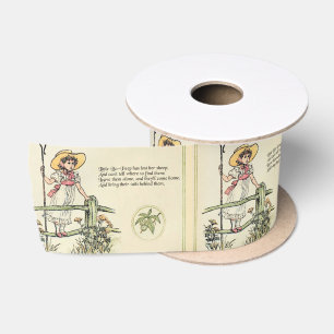 Little Bo-Peep: Klassieke Kate Greenaway-kinderkam Satijnen Lint