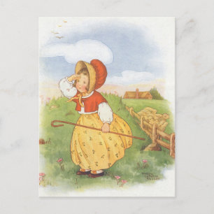 Little Bo Peep Moeder Goose Nursery Rhyme Briefkaart