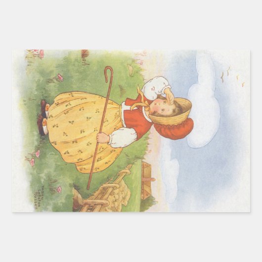  Little Bo Peep Moeder Goose Nursery Rhyme Inpakpapier Vel (Voorkant)