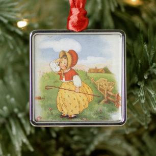 Little Bo Peep Moeder Goose Nursery Rhyme Metalen Ornament