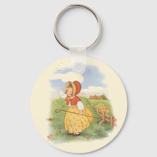  Little Bo Peep Moeder Goose Nursery Rhyme Sleutelhanger (Achterkant)