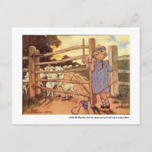 Little Bo-Peep Nursery Rhyme Briefkaart