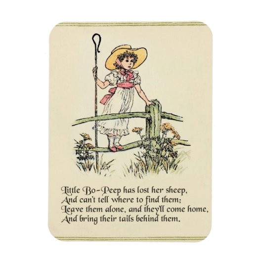Little Bo Peep Nursery Rhyme Magneet (Verticaal)