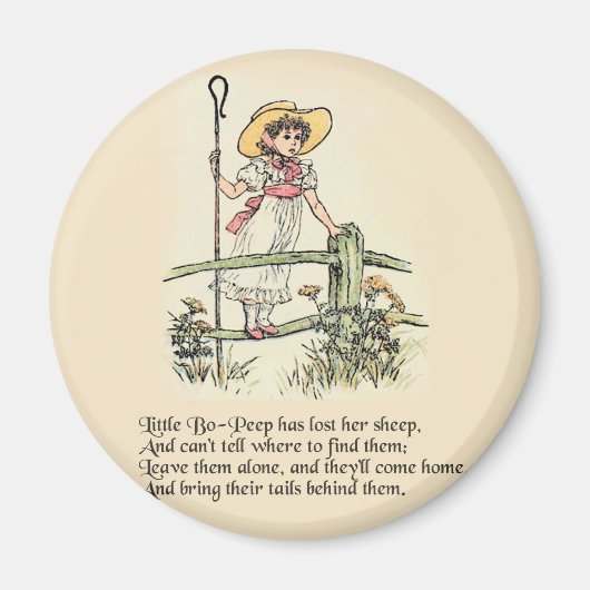 Little Bo Peep Nursery Rhyme Magneet (Voorkant)