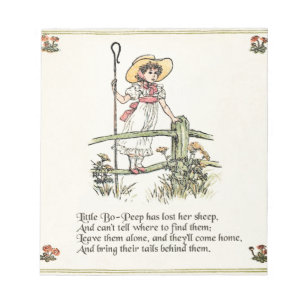Little Bo Peep Nursery Rhyme Notitieblok