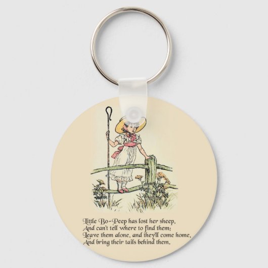 Little Bo Peep Nursery Rhyme Sleutelhanger (Voorkant)