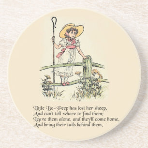 Little Bo Peep Nursery Rhyme Zandsteen Onderzetter