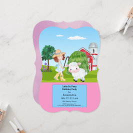 Little Bo Peep Sheep Fairy Tale Boerderij Birthday Kaart