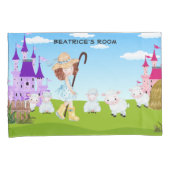 Little Bo Peep Sheep Monogram Kussensloop (Voorkant-Rechts)