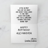 Little Bo Peep Star Night Scene Fun Kinder Fab Kaart (Binnen)