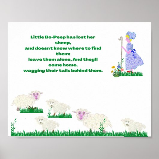 Little Bo-Peep stit whimsical afbeelding Poster (Voorkant)