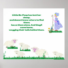 Little Bo-Peep stit whimsical afbeelding Poster