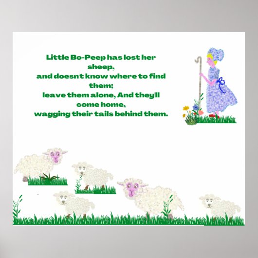 Little Bo-Peep stit whimsical afbeelding Poster (Voorkant)