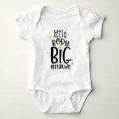 Little Body, Big Attitude sterren typografisch Romper (Voorkant)