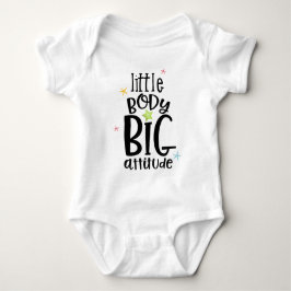 Little Body, Big Attitude sterren typografisch Romper