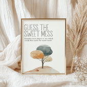 Little Boerderij Baby shower Guess Sweet Mess Sign Poster