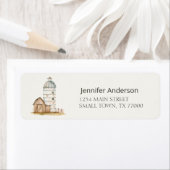 Little Boerderij Nursery Animals Baby shower Etiket (Insitu)