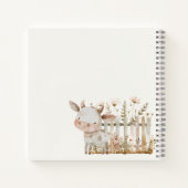 Little Boerderij Nursery Animals Baby shower Gast Notitieboek (Achterkant)