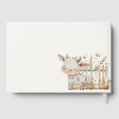 Little Boerderij Nursery Animals Baby shower Gastenboek (Achterkant)