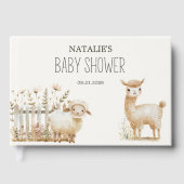 Little Boerderij Nursery Animals Baby shower Gastenboek (Voorkant)
