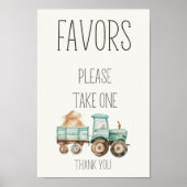 Little Boerderij Nursery Baby shower Favors Sign Poster (Voorkant)