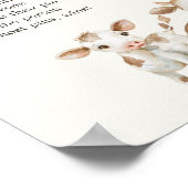 Little Boerderij Nursery Baby shower Game Sign Poster (Hoek)