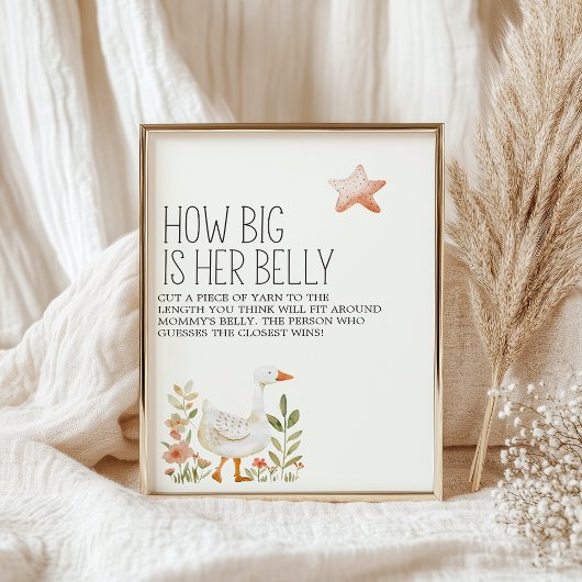 Little Boerderij Nursery Baby shower Game Sign Poster