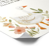 Little Boerderij Nursery Baby shower Game Sign Poster (Hoek)