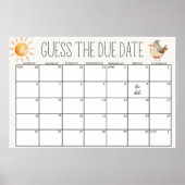 Little Boerderij Nursery Baby shower Guess Date Si Poster (Voorkant)