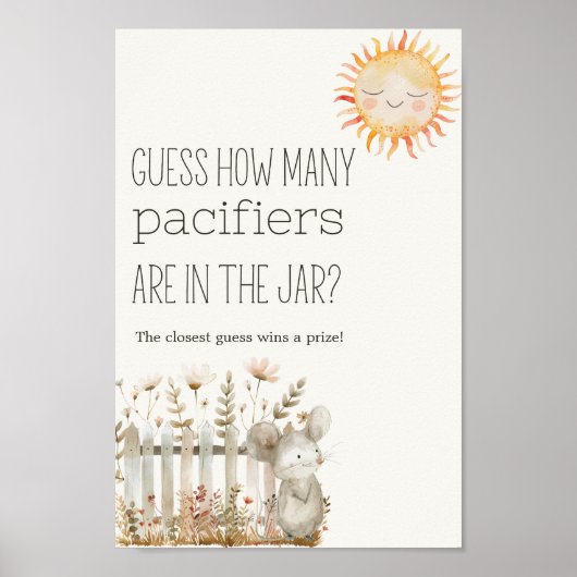 Little Boerderij Nursery Baby shower Guess Spelbor Poster (Voorkant)