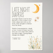 Little Boerderij Nursery Baby shower Late Night Lu Poster (Voorkant)