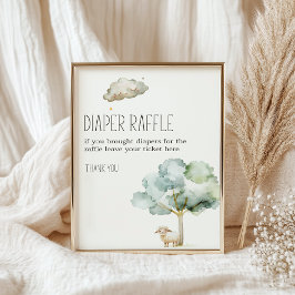 Little Boerderij Nursery Baby shower Luier Raffle  Poster