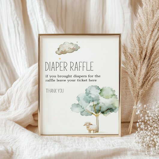 Little Boerderij Nursery Baby shower Luier Raffle  Poster