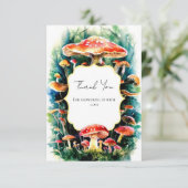 Little Boho Mushroom Baby shower Bedankkaart (Staand voorkant)