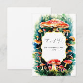 Little Boho Mushroom Baby shower Bedankkaart (Voorkant / Achterkant)