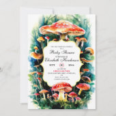 Little Boho Mushroom Baby shower Kaart (Voorkant)