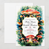 Little Boho Mushroom Baby shower Kaart (Voorkant / Achterkant)