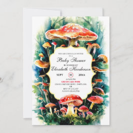 Little Boho Mushroom Baby shower Kaart