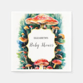 Little Boho Mushroom Baby shower Servet (Voorkant)