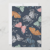 Little Boho vlinder meisje Baby shower uitnodigen (Achterkant)