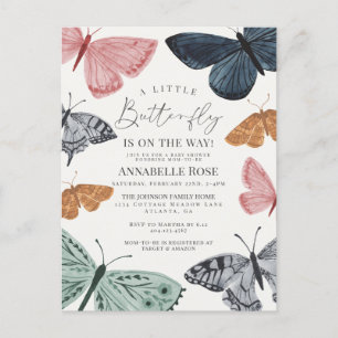 Little Boho vlinder meisje Baby shower uitnodigen Briefkaart