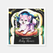 Little Boho Wolf Baby shower Servet (Voorkant)