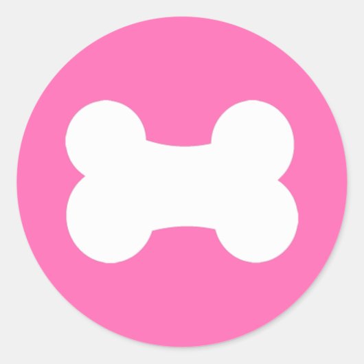 Little Bone Hot Pink 1,5-inch Ronde Sticker (Voorkant)