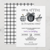 Little Boo 1e verjaardag, Halloween verjaardag Kaart (Voorkant / Achterkant)