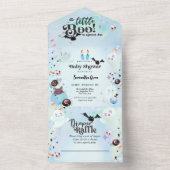Little Boo Baby boy Baby shower All In One Uitnodiging (Binnen)