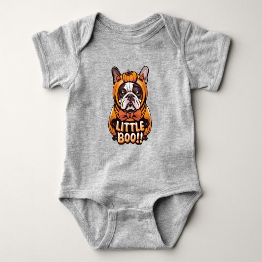 Little Boo Baby Franse Bulldog Halloween Romper (Voorkant)