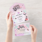 Little Boo Baby meisje Baby shower All In One Uitnodiging (Afscheurbaar)