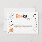 Little boo Baby shower Books Request card Kaart (Voorkant)